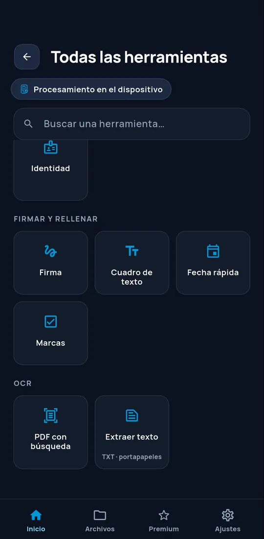 Herramientas de reconocimiento de texto de ConvertAir