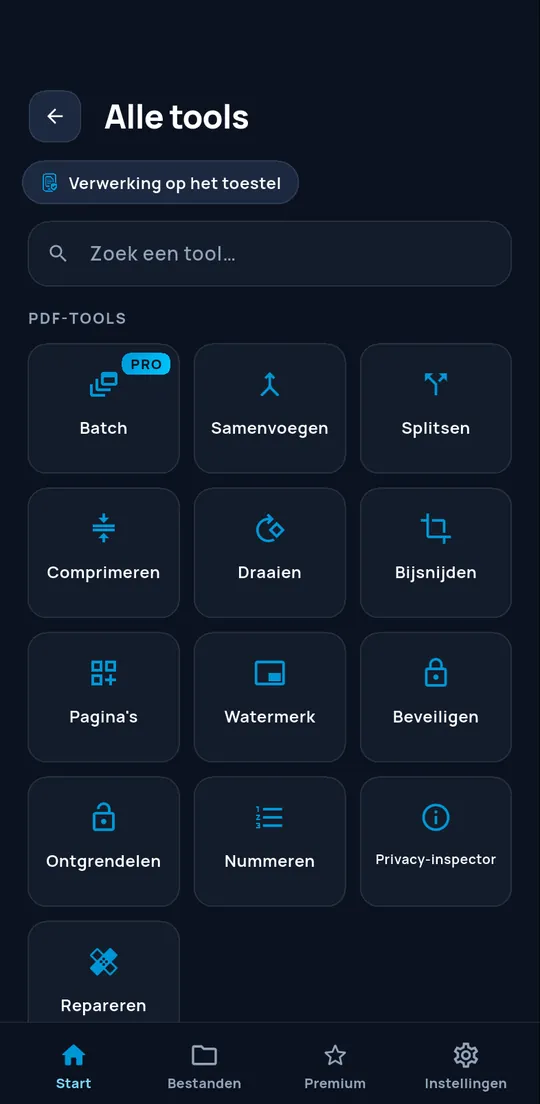 Catalogus met PDF-hulpmiddelen van ConvertAir