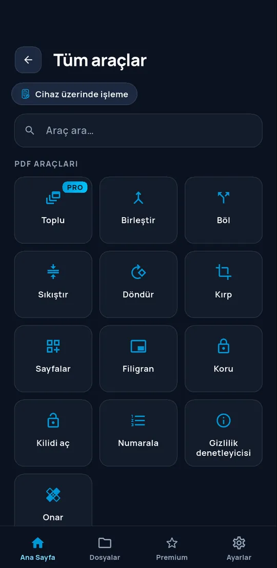 ConvertAir PDF araçları kataloğu