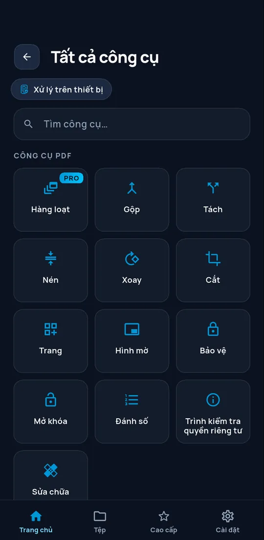 Danh mục công cụ PDF của ConvertAir