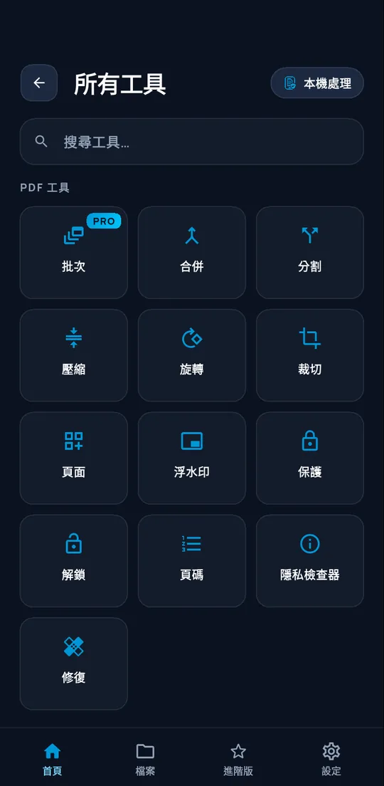 ConvertAir PDF 工具目錄