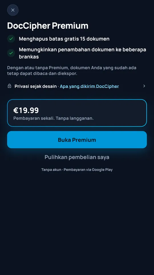 Penawaran DocCipher Premium 19,99 €