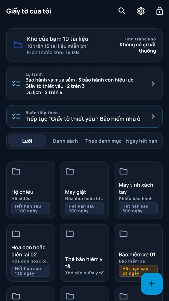 Két DocCipher “Giấy tờ gia đình”: mười tài liệu, lộ trình và hạn dùng