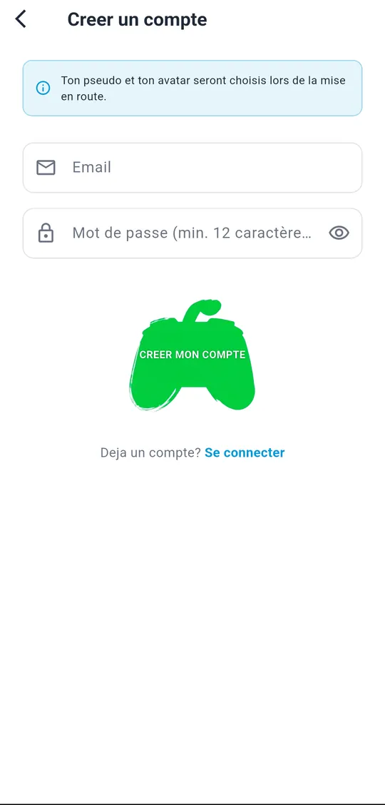 Création de compte HGQ